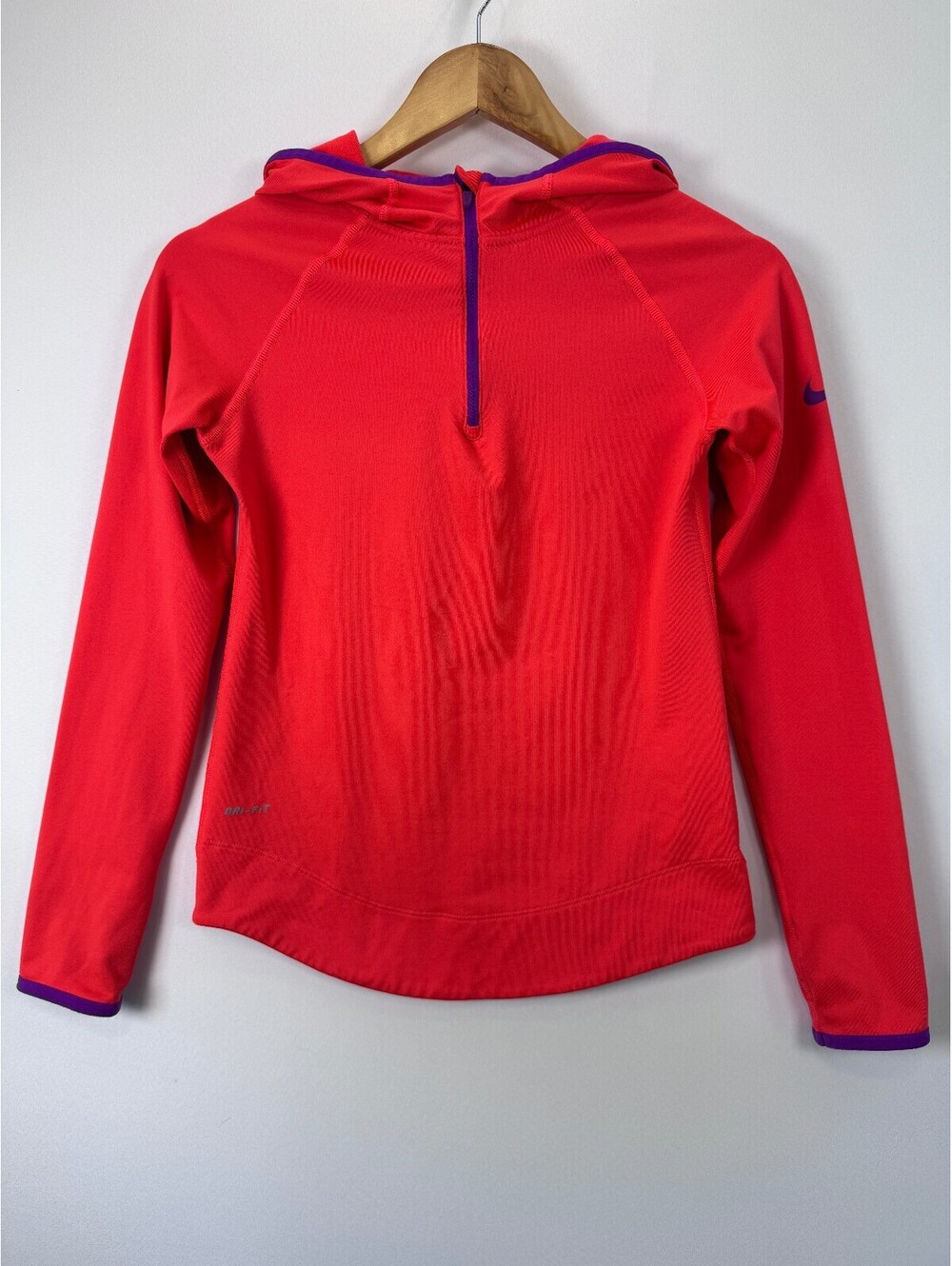 Nike Pro Hyperwarm 3.0 Girls L Coral Purple Dri-FIT Half Zip Hoodie Top - Picture 1 of 13